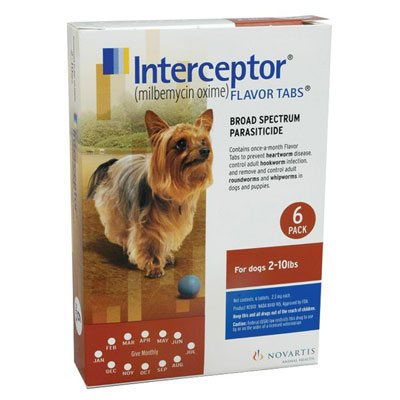 Interceptor For Dogs 2-10 Lbs (brown) 6 Chews