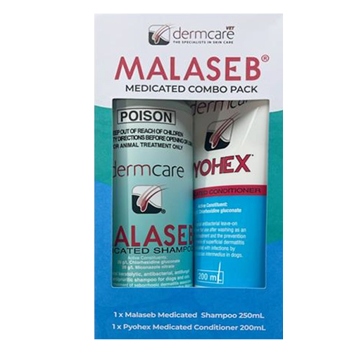 Dermcare Malaseb & Pyohex Combo for Dog Supplies