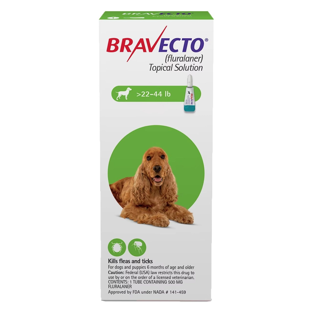 Bravecto Topical For Medium Dogs (22 - 44 Lbs) Green