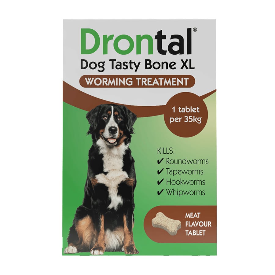 Drontal Plus Chewables For Dogs Up To 35Kg (Red) - 77lbs