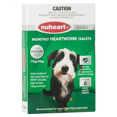 Nuheart Generic Heartgard for Medium Dogs 26-50lbs (Green)