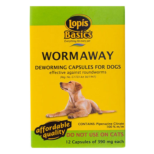 Lopis Basics Worm Away Deworming Capsules for Dog Supplies