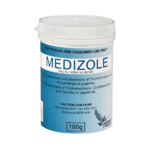 Medizole Powder for Pigeons & Caged Birds 100 gm