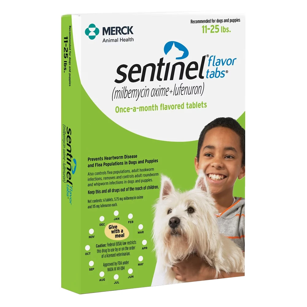 Sentinel For Dogs 11-25 lbs (Green)
