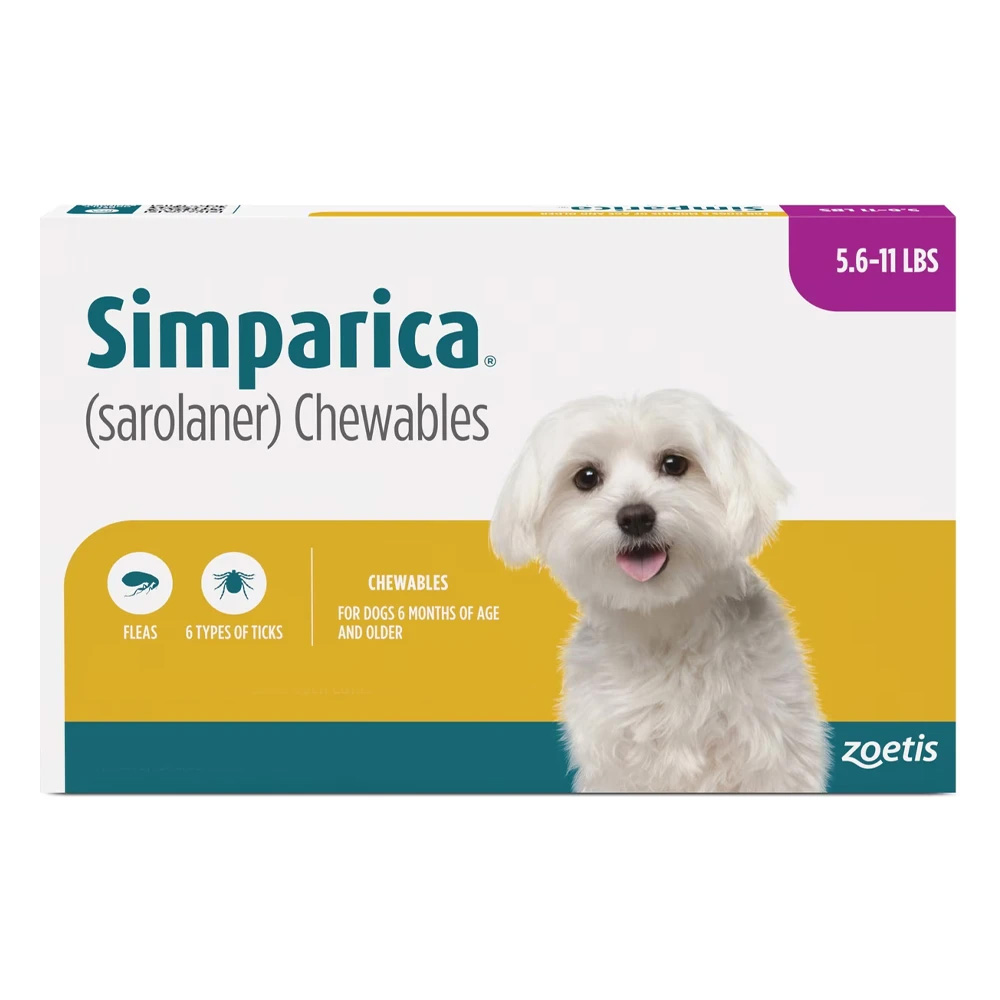 Simparica Chewables for Dogs 5.6-11 lbs (Purple)