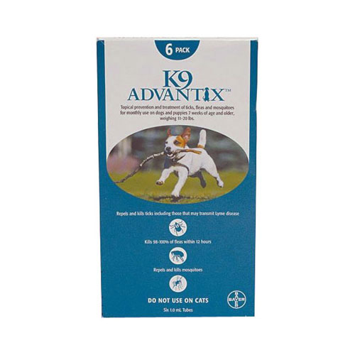 K9 Advantix Medium Dogs 11-20 Lbs (aqua) 6 Doses